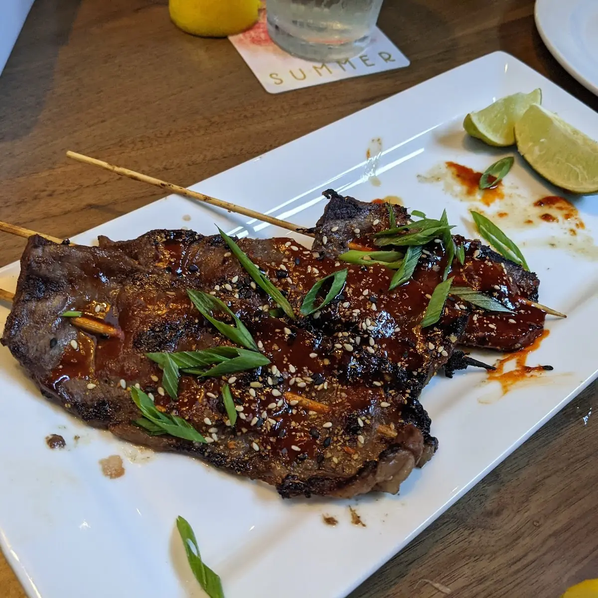 Korean BBQ Beef Skewers