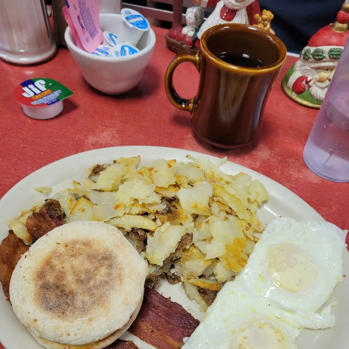 2 Eggs over Medium with Bacon & American Fries