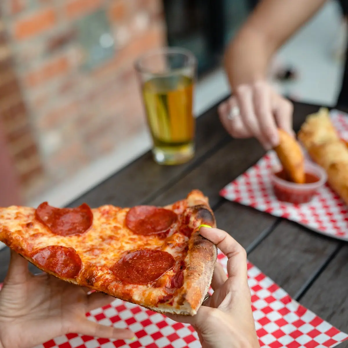 Large Pepperoni Pizza Slice