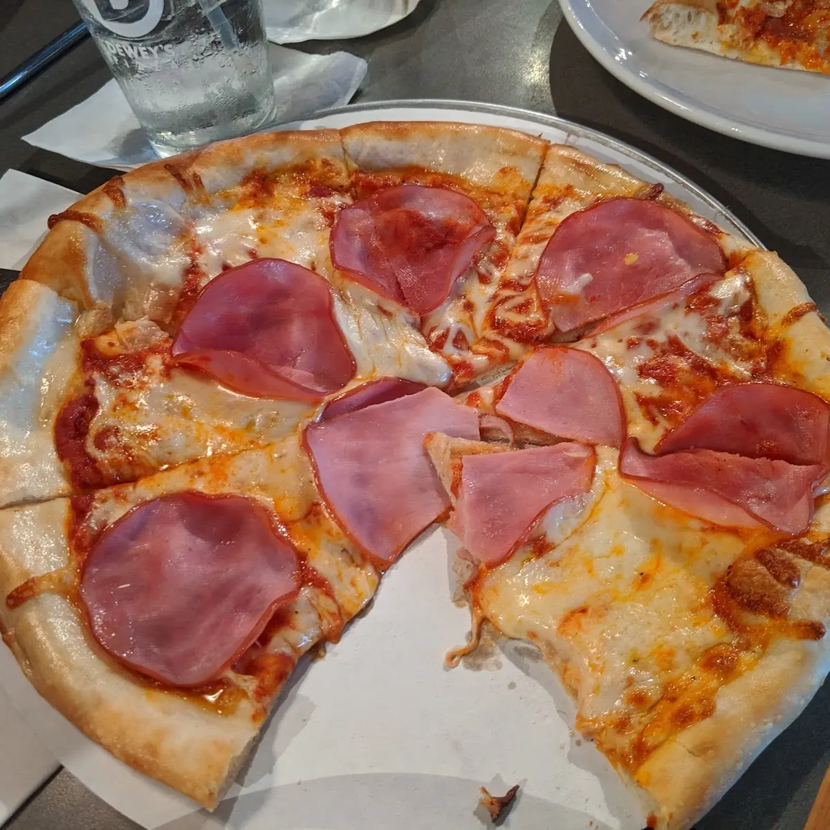 Cheese Pizza with Canadian Bacon