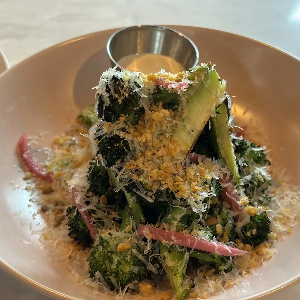 Grilled Broccoli Caesar Salad
