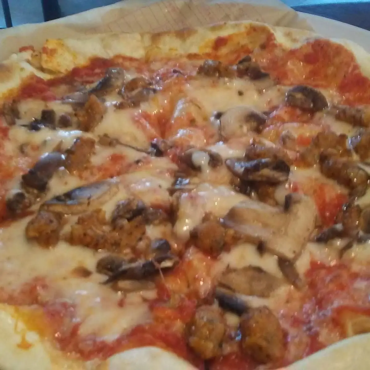 Meat and Mushroom Pizza