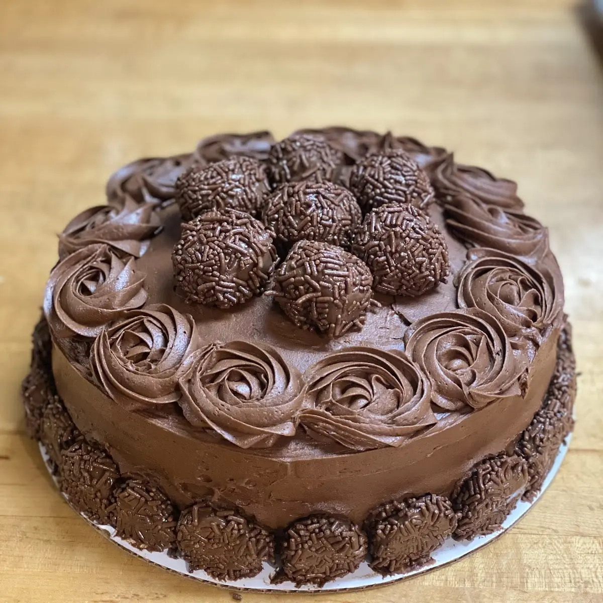 Chocolate Cake with Brigadeiro Candy