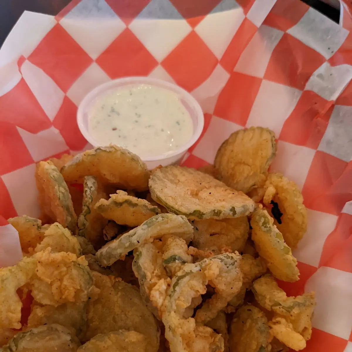 Fried Pickles with Ranch Sauce