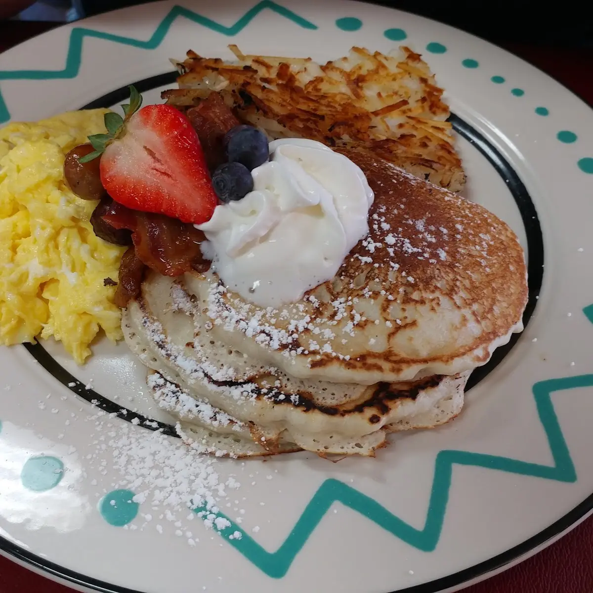 Blueberry Pancakes with Bacon
