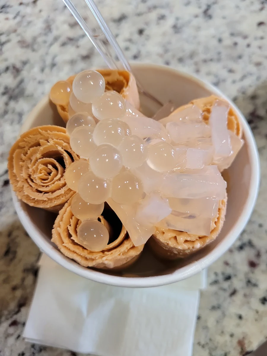 Thai Ice Cream with Lychee Jelly