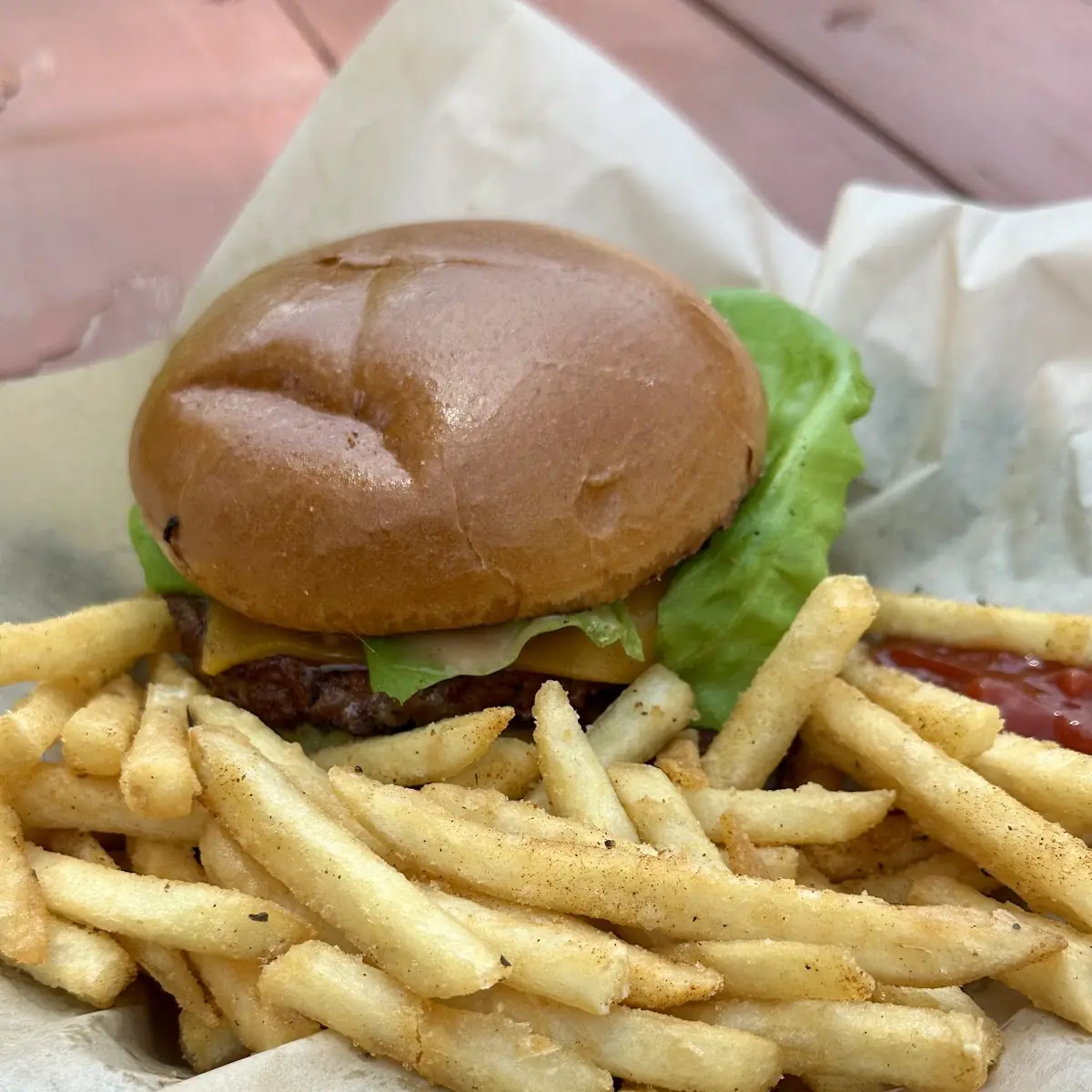Hamburger and French Fries
