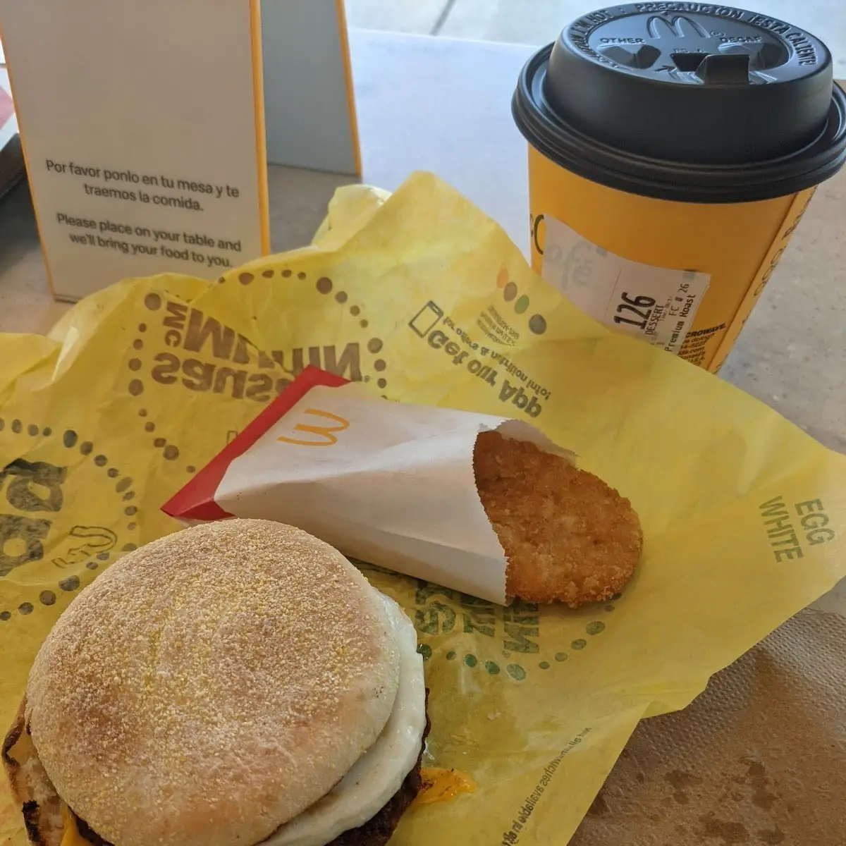 Egg Cheese and Hash Brown Patty