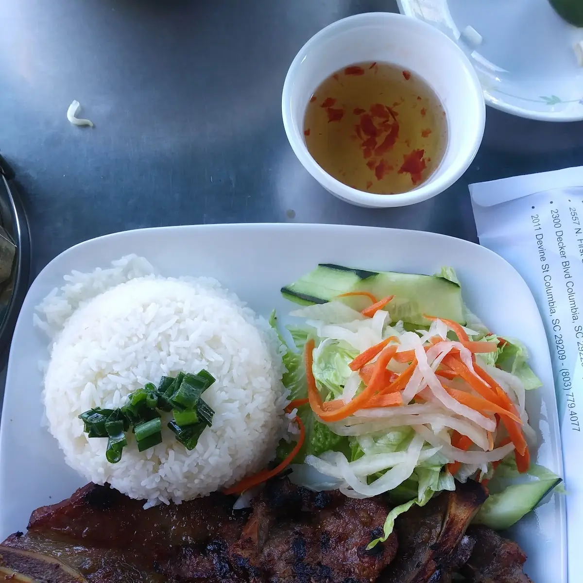 BBQ Pork Chop w Rice Com Suon Heo