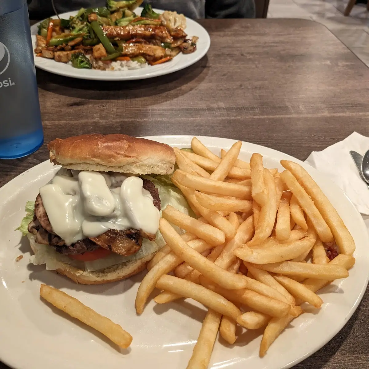 Mushrooms and Swiss Burger
