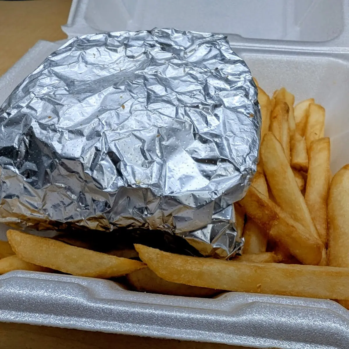 BYO Burger with Bacon and Fries