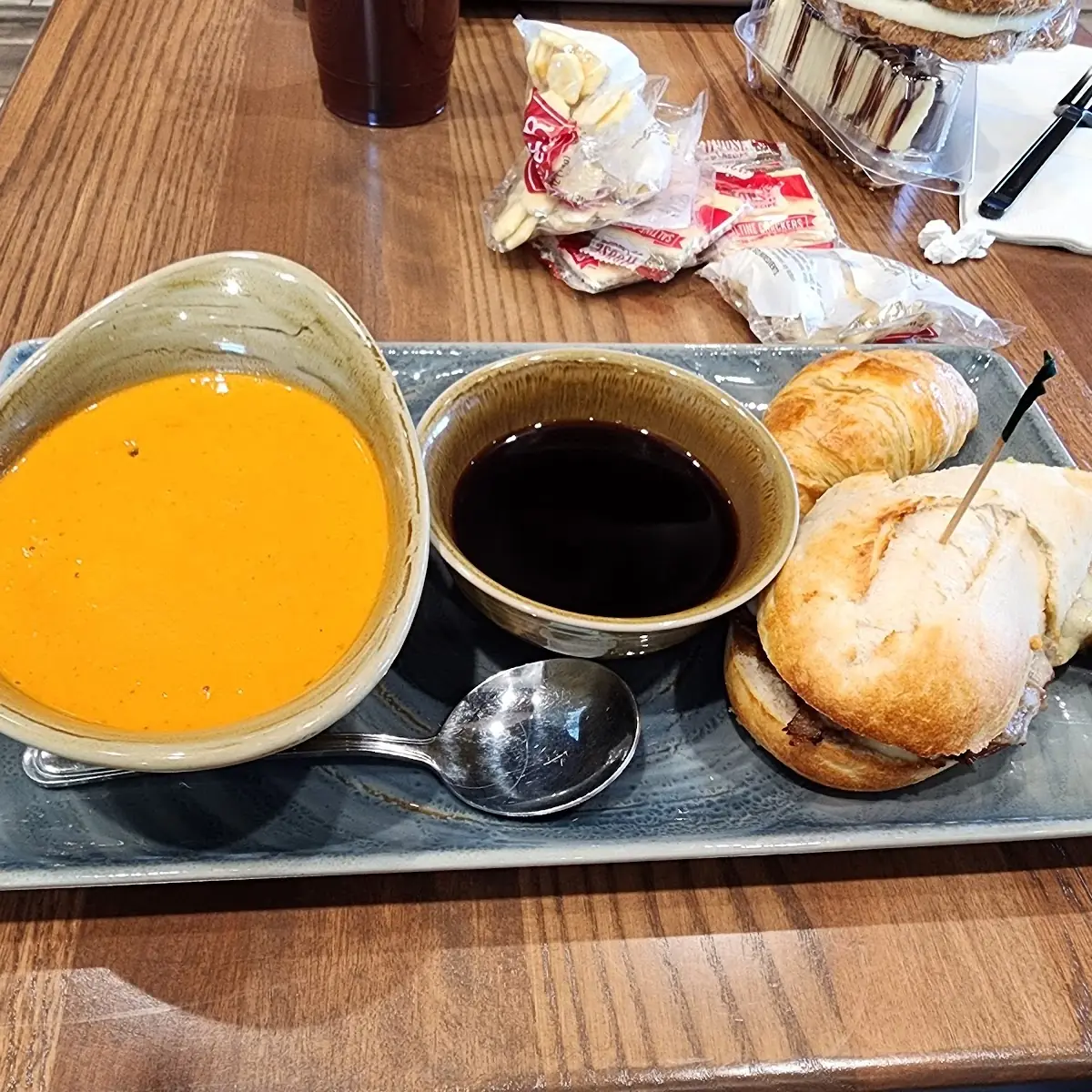 French Dip with Roasted Tomato Soup