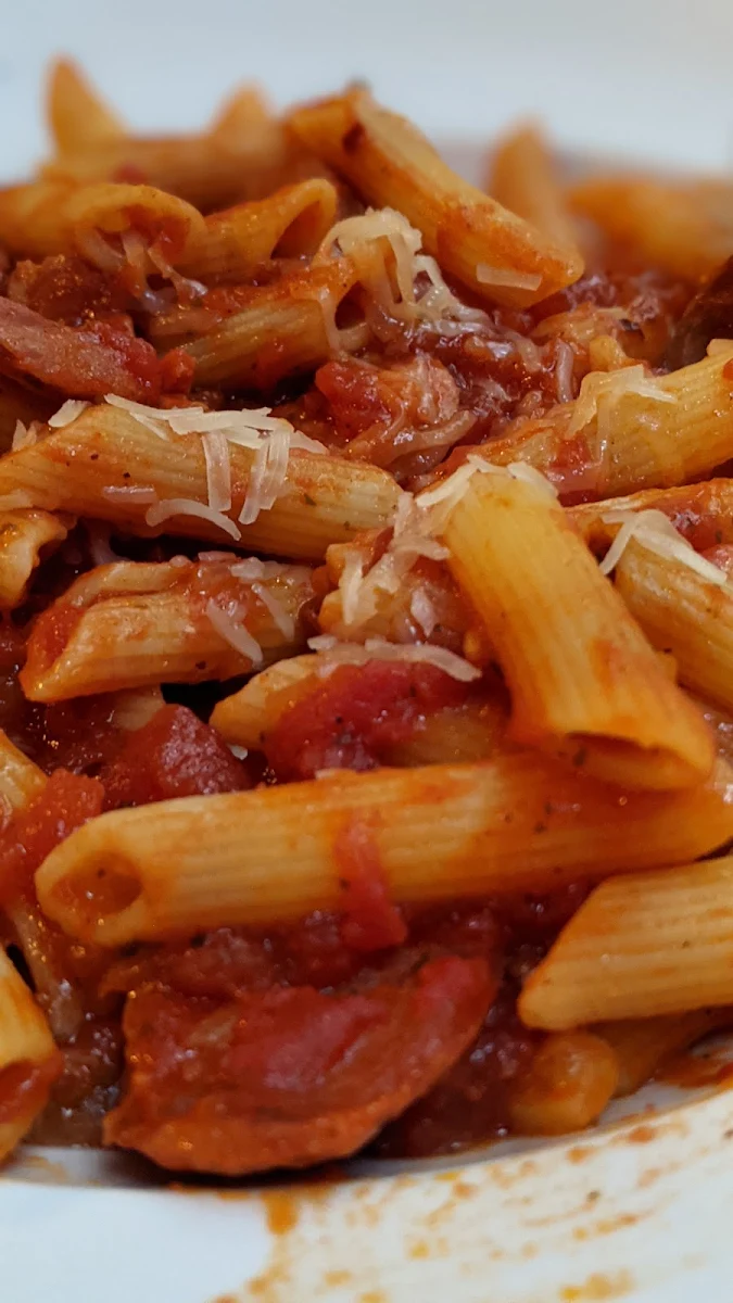 Penne Arrabiata with Sausage, The Old Spaghetti Factory