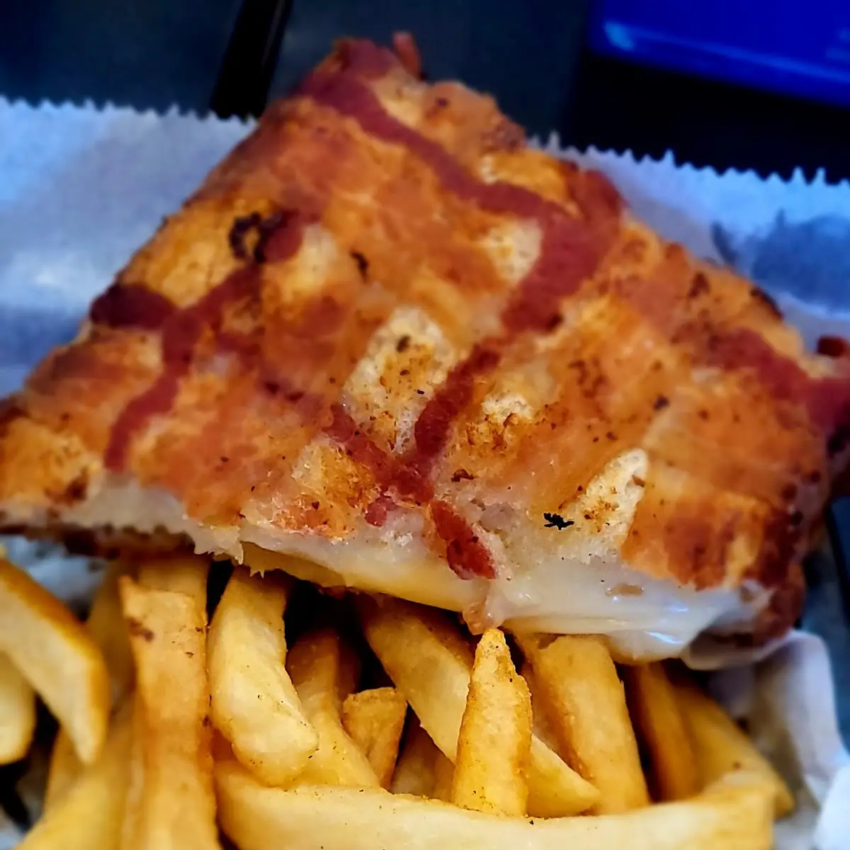 Bacon Wrapped Grilled Cheese Sandwich
