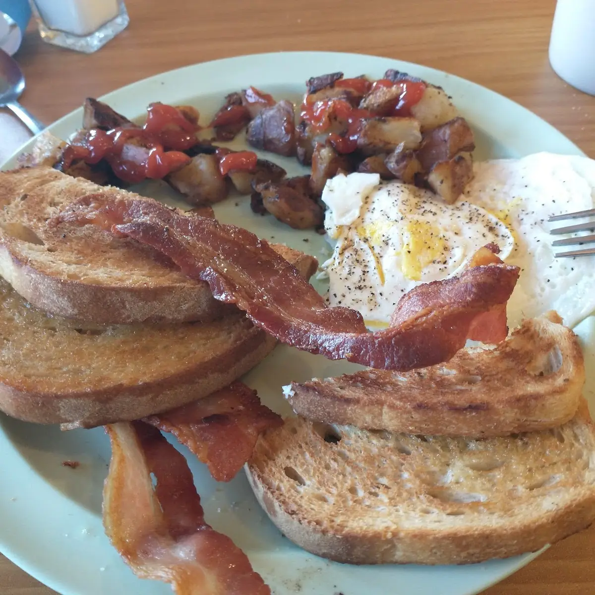Home Fries Bacon and Eggs
