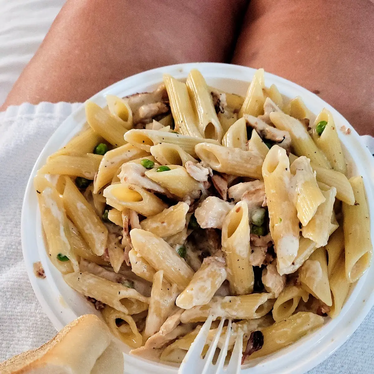 Grilled Chicken Carbonara