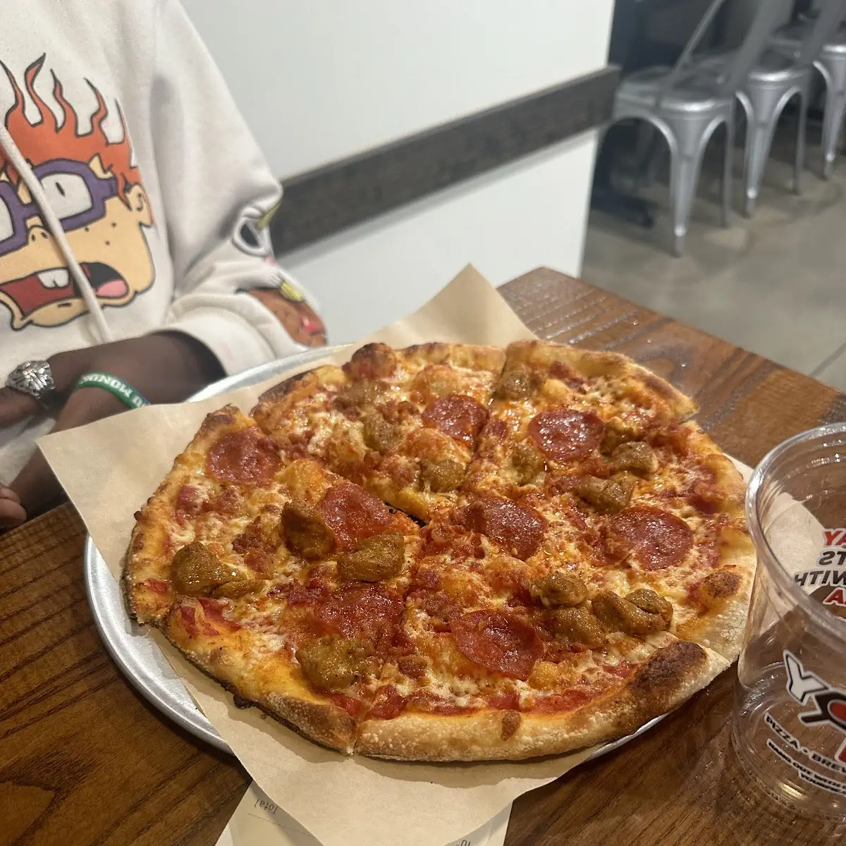 Pepperoni and Sausage Pizza