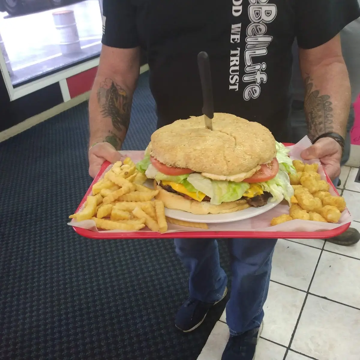 Rush Tow Burger and Fries Challenge