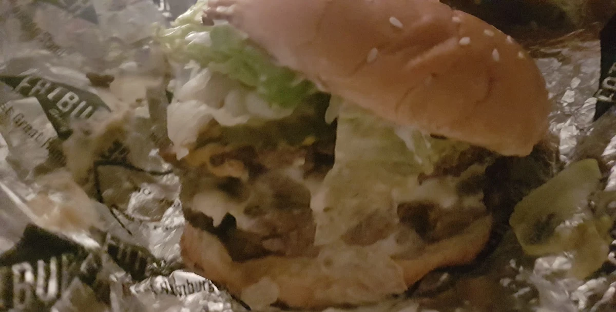 Triple Burger with Swiss Cheese, Fatburger Medicine Hat