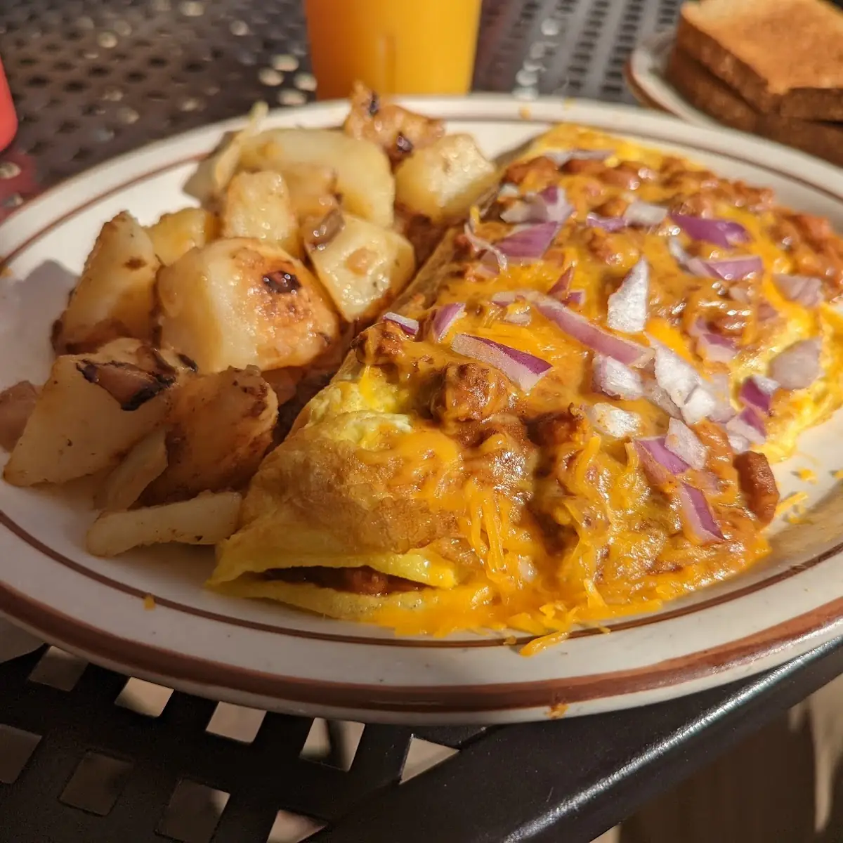Chili Bean N Cheese Omelette