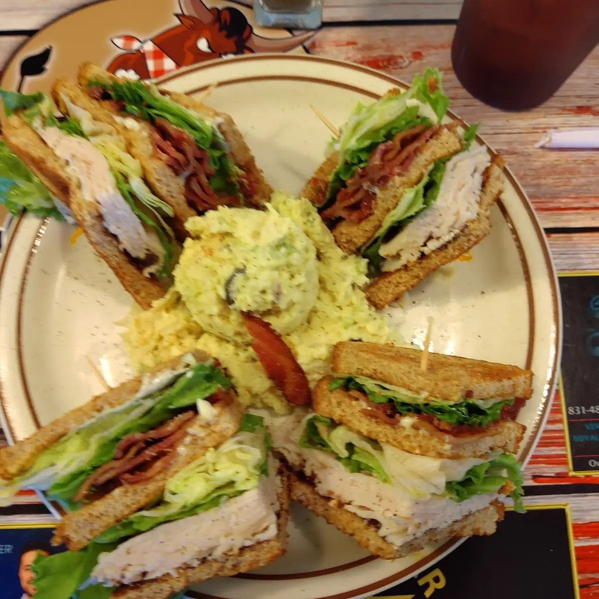 Turkey Bacon Club Sandwich