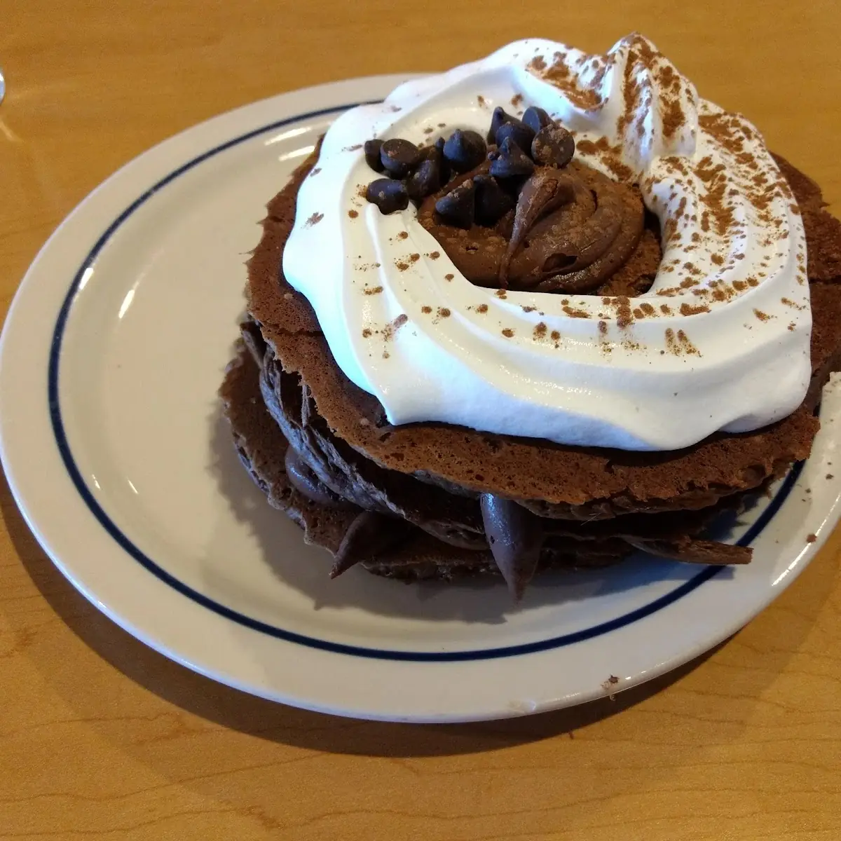 Belgian Dark Chocolate Mousse Pancakes