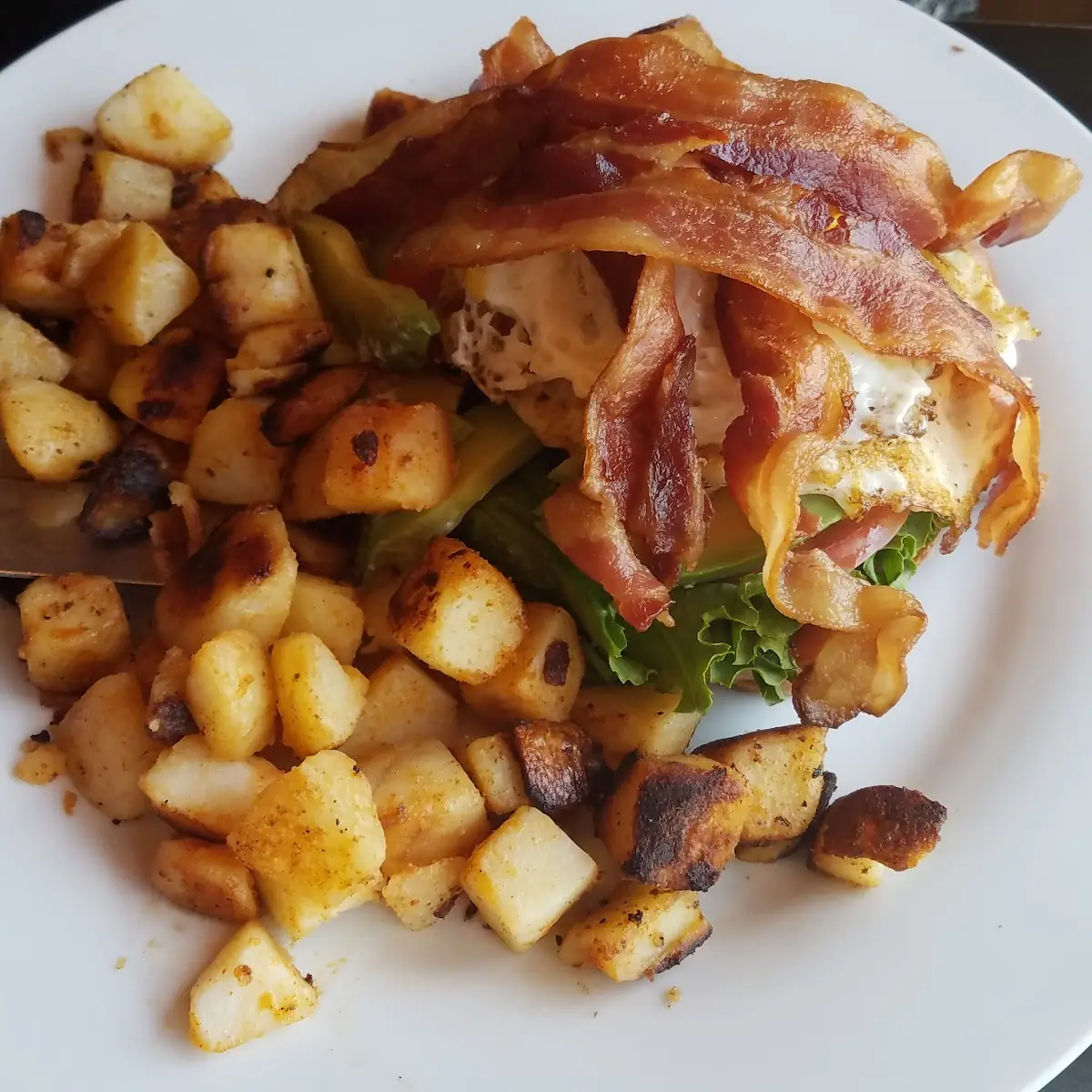 Two Eggs with Home Fries and Toast