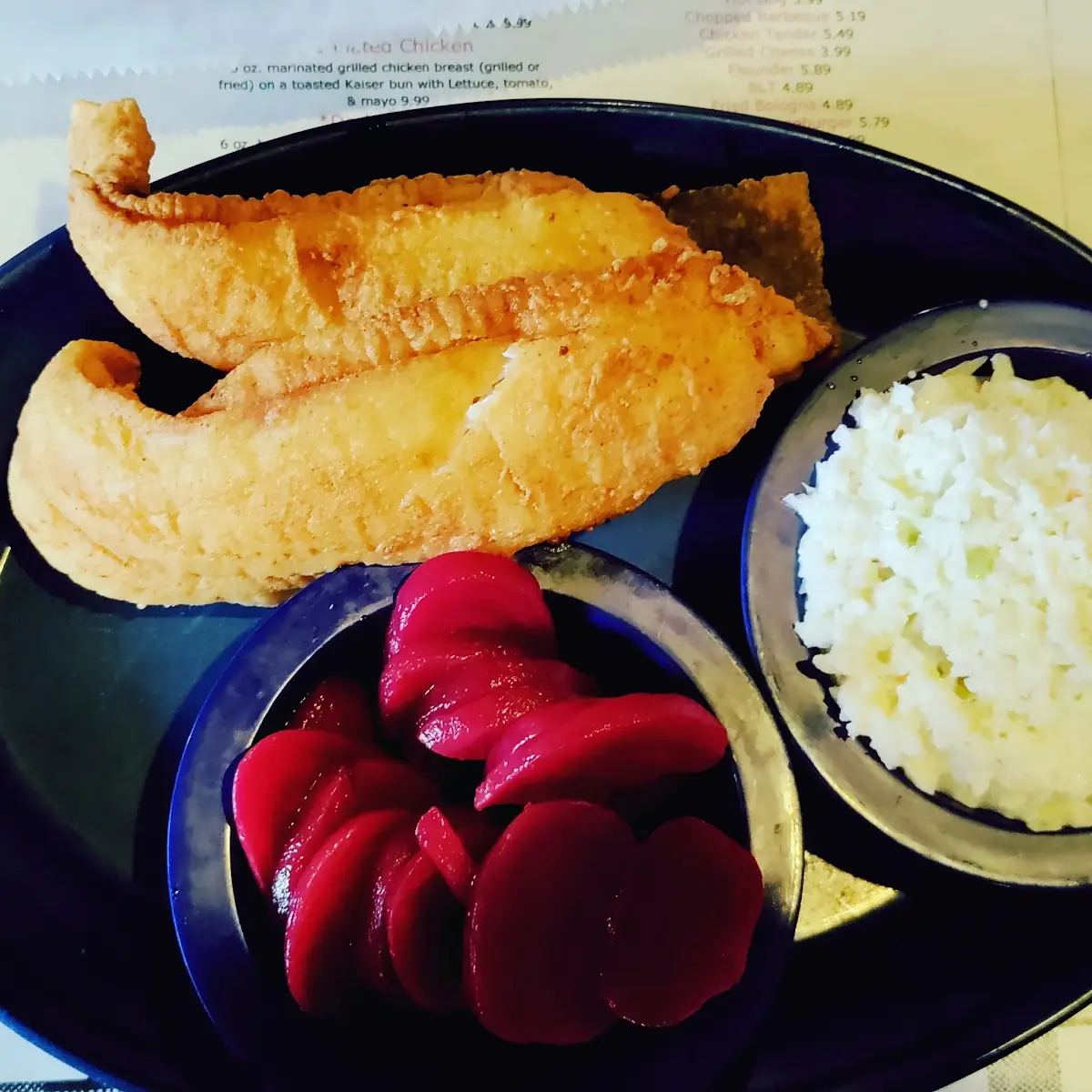 AYCE Flounder Mon Wed Fri with 2 Sides and Bread