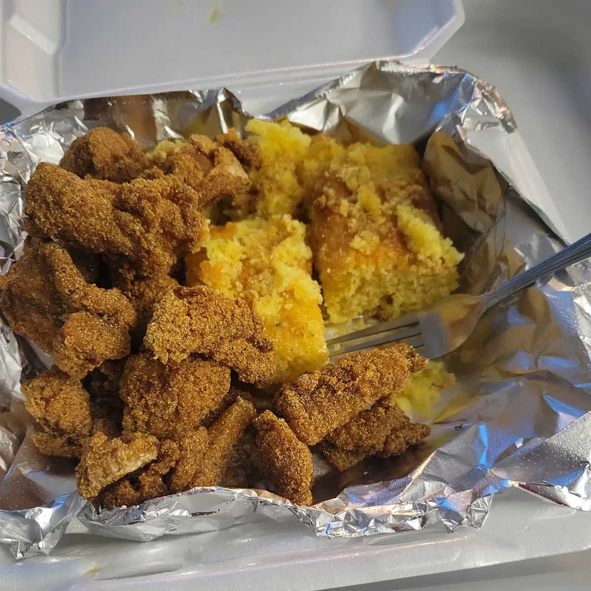 Catfish Nuggets and Cornbread