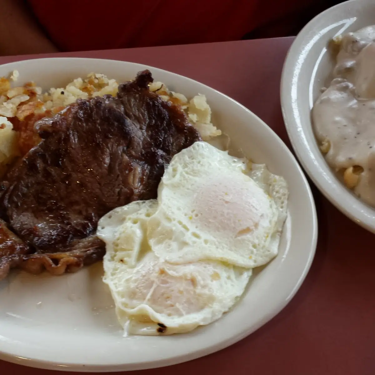 Steak and Eggs with Hash Browns