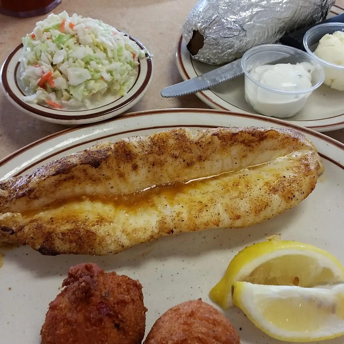 Fried Seafood Platter with Sides