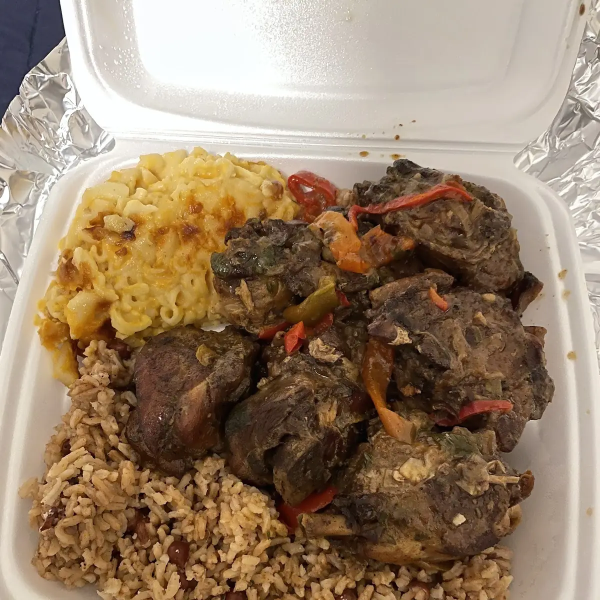 Stew Chicken with Rice and Beans