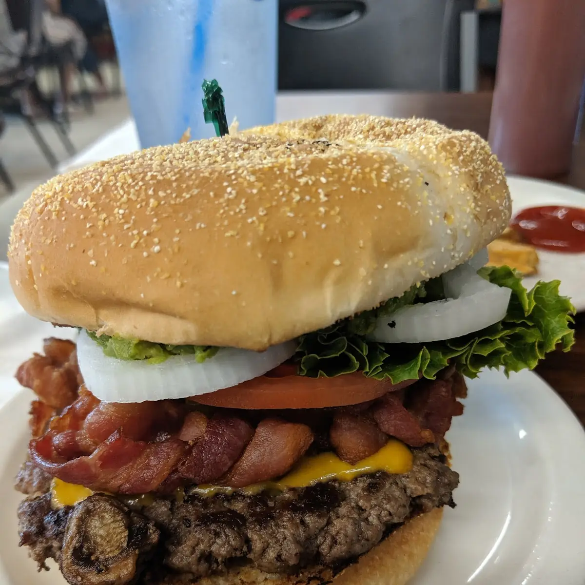 Avocado Bacon Cheeseburger