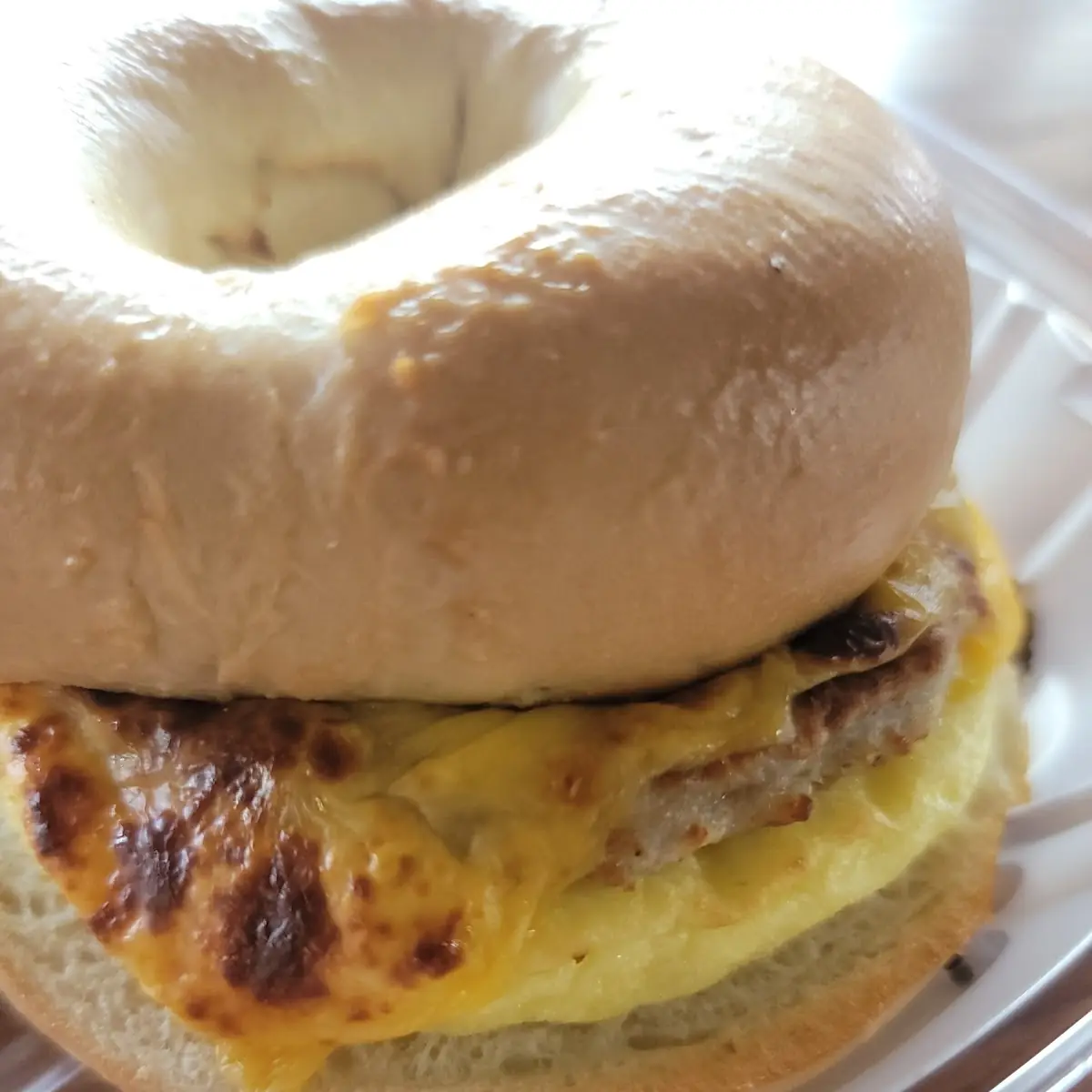Turkey Sausage Egg and Cheese Sandwich