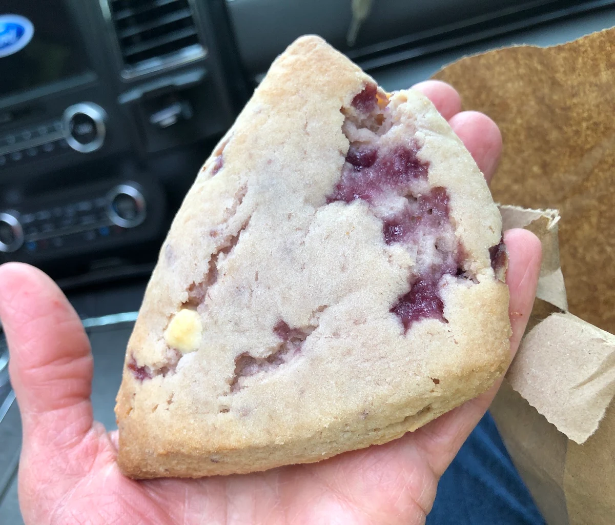 Raspberry White Chocolate Scone