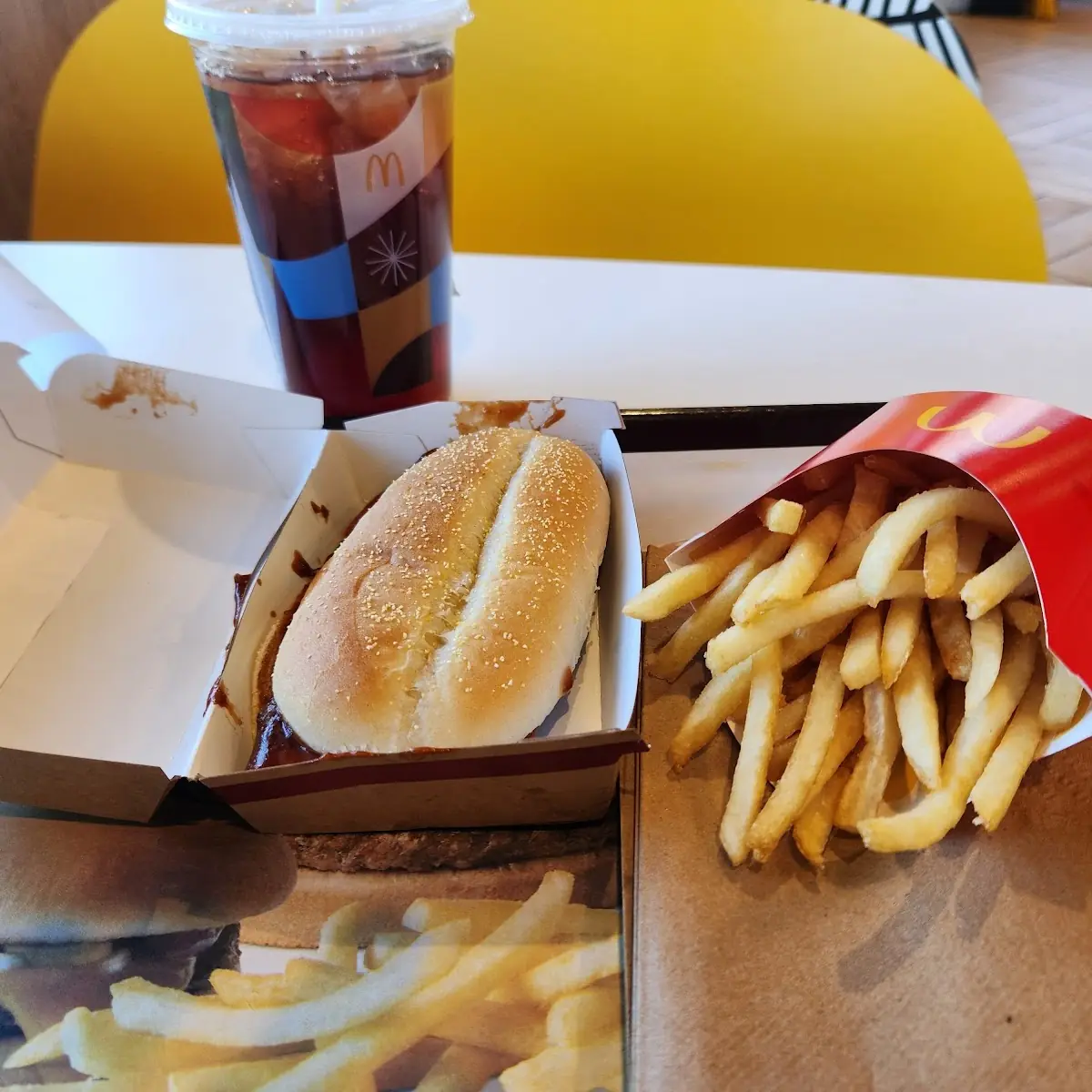 mc Rib Sandwich and Fries
