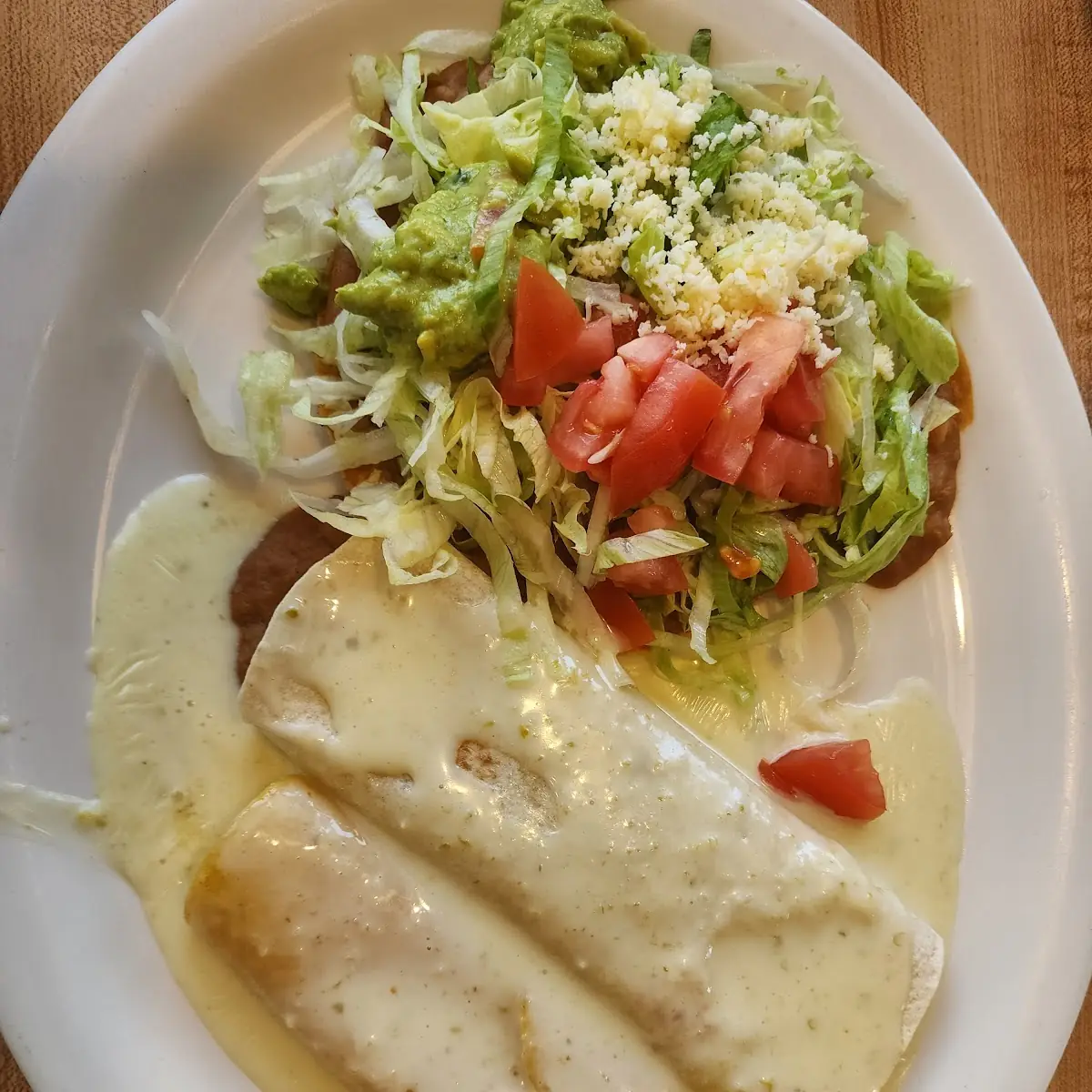 Bean Burrito & Cheese Enchilada