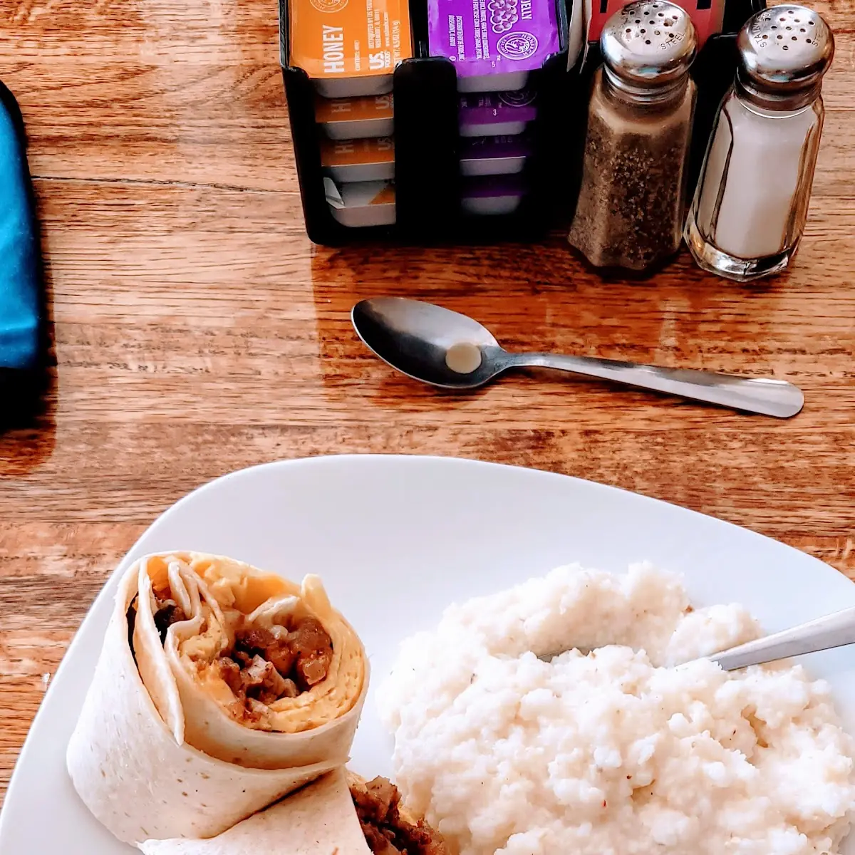 Breakfast Burrito with Grits