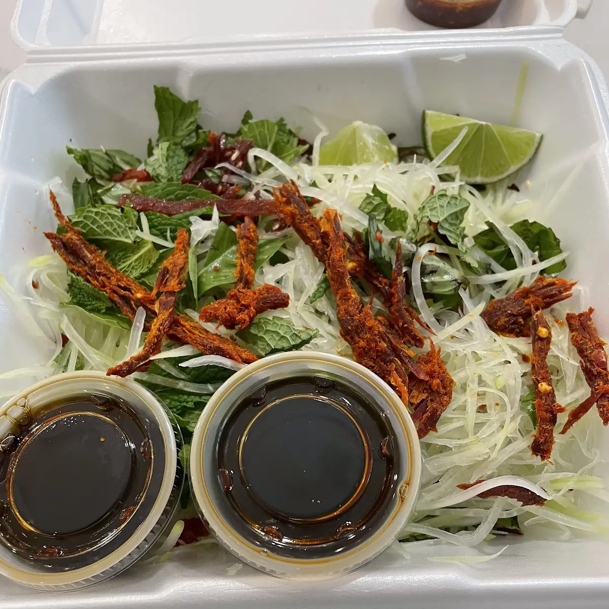 A 7 Vietnamese Beef Jerky Papaya Salad