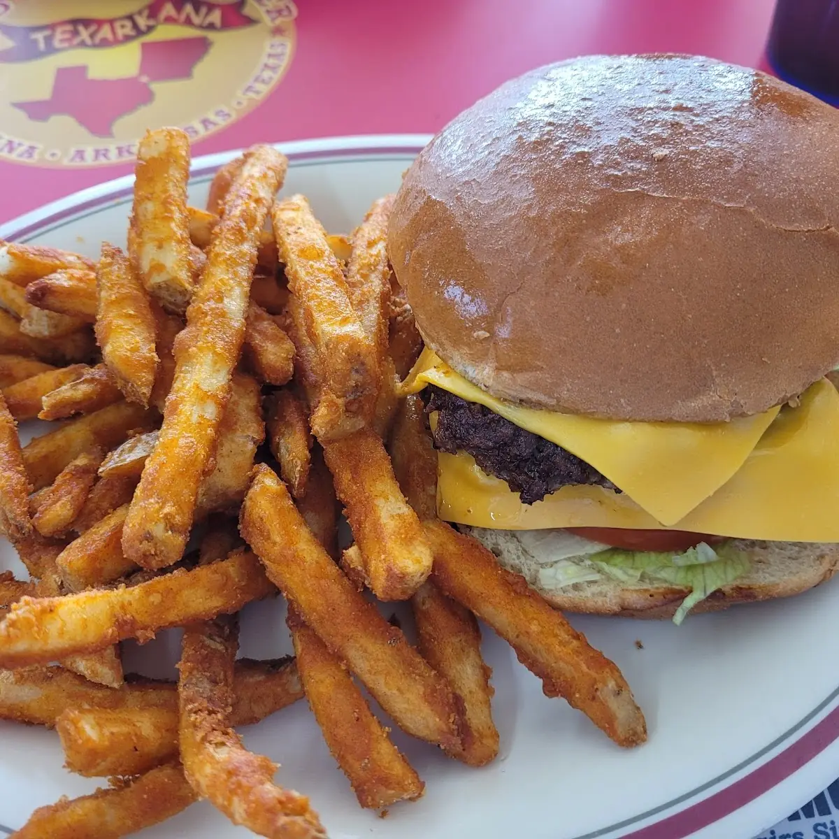 Cheeseburger and Sweet Potato Fries