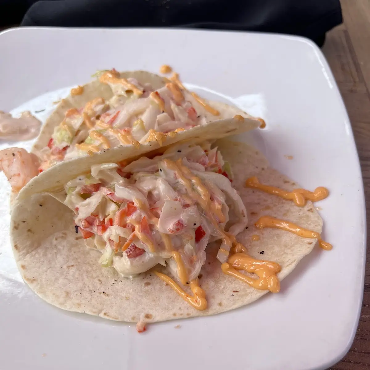 Shrimp Tacos Coleslaw with Shrimp