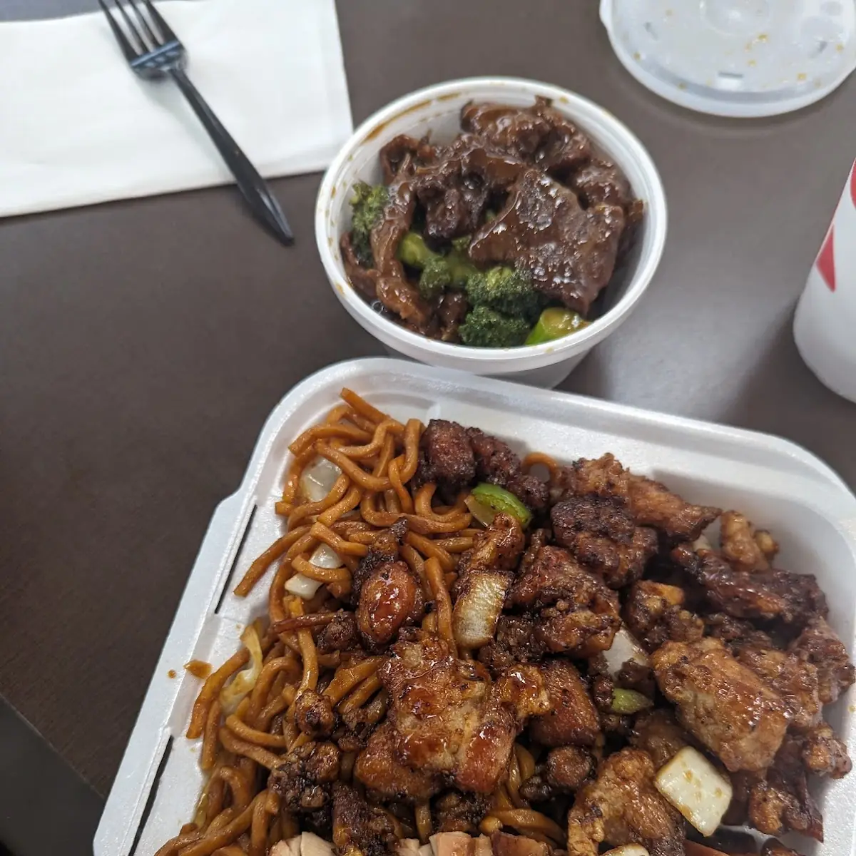 Bourbon Chicken Black Pepper Chicken Lo Mein