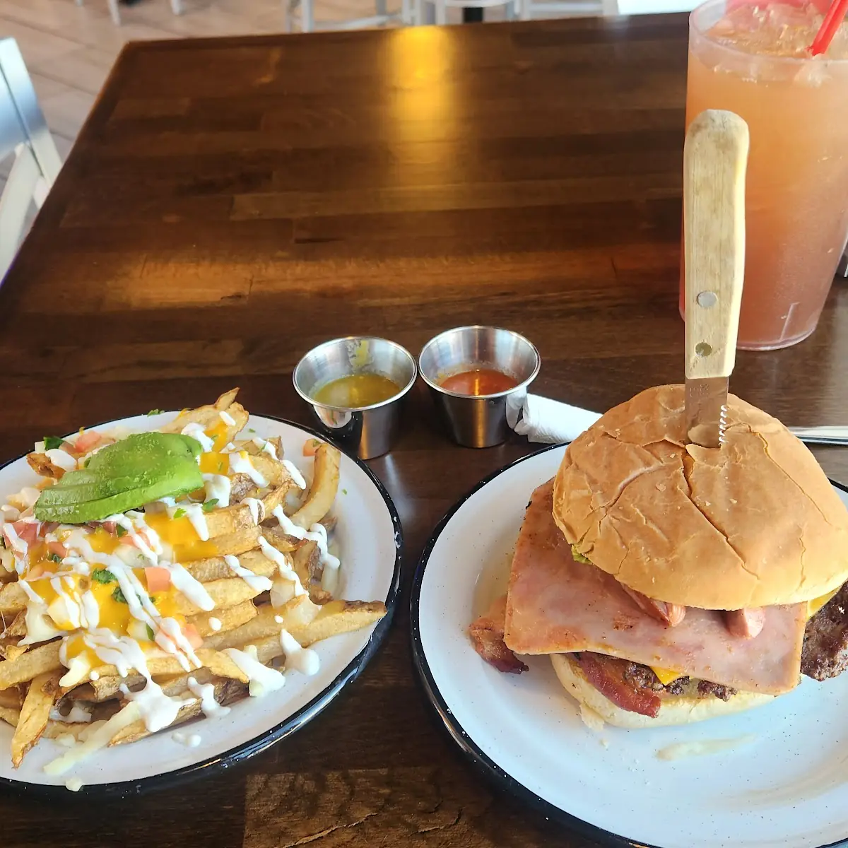 Juaritos Burger with Loaded Fries