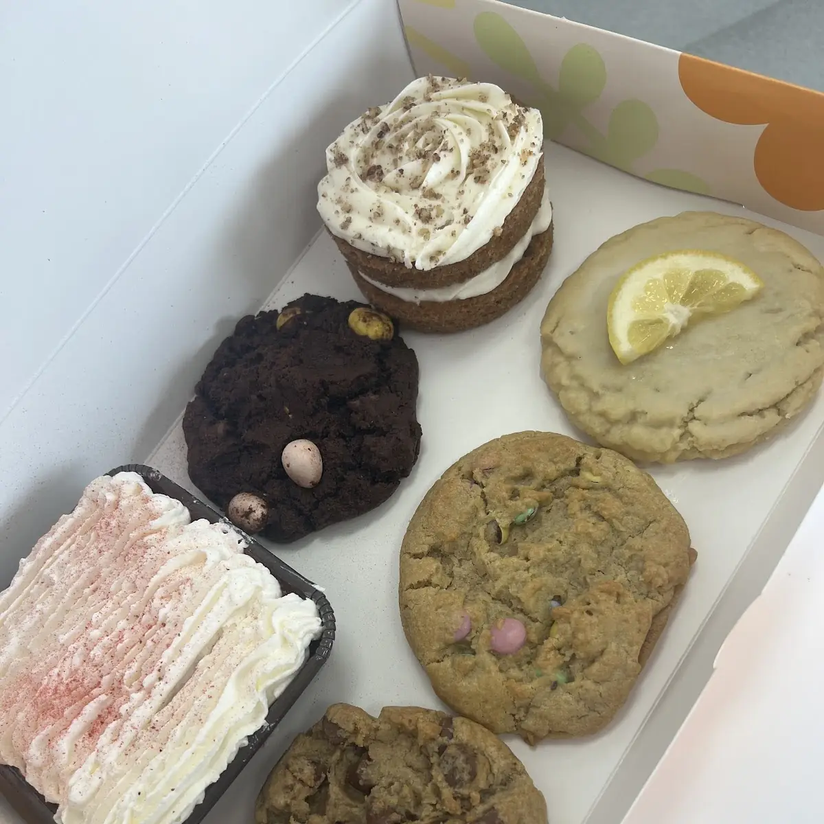 Milk Chocolate Chip Cookie Peanut Butter Cookie Cookie Dough and Double Chocolate Chip