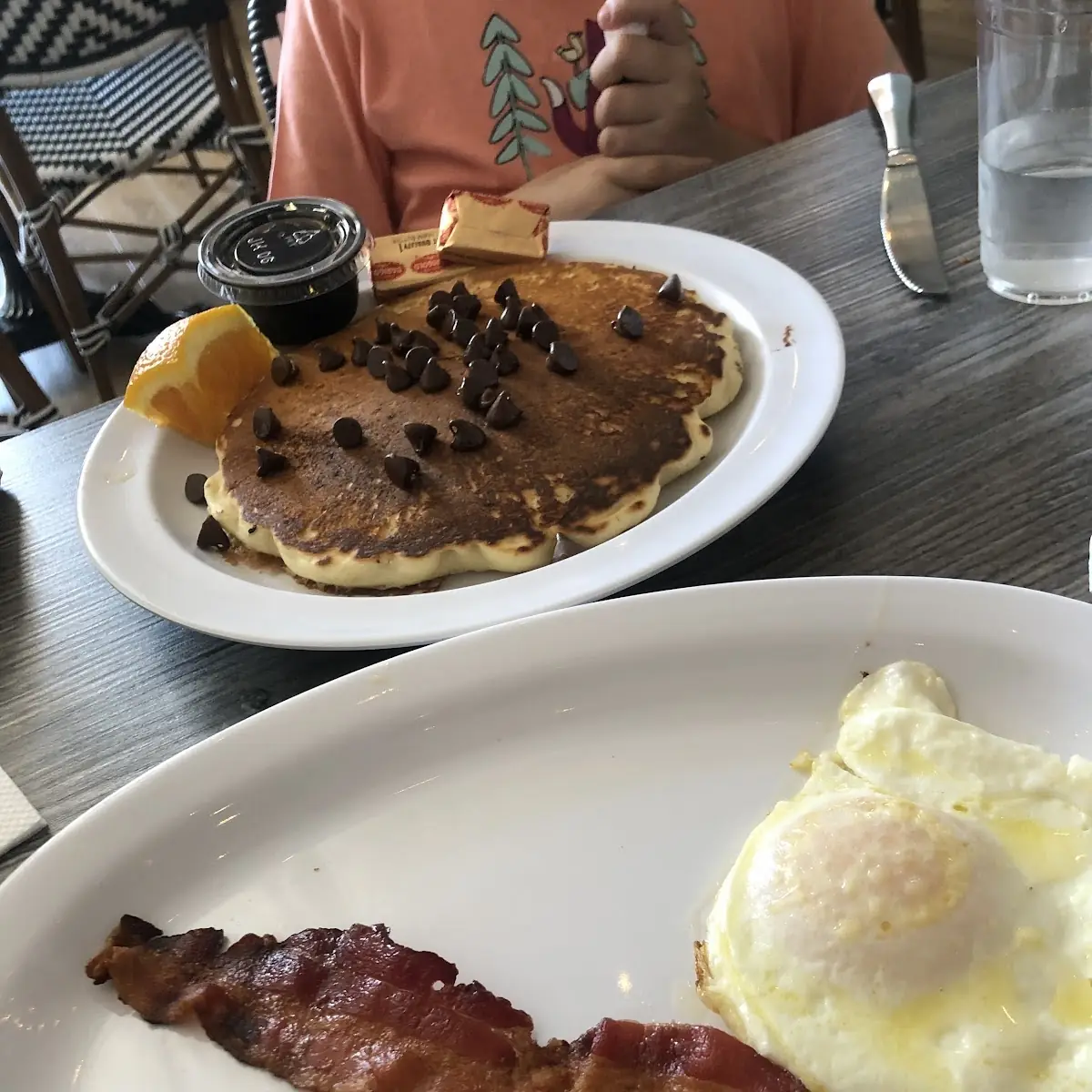 Chocolate Chip Pancake Breakfast