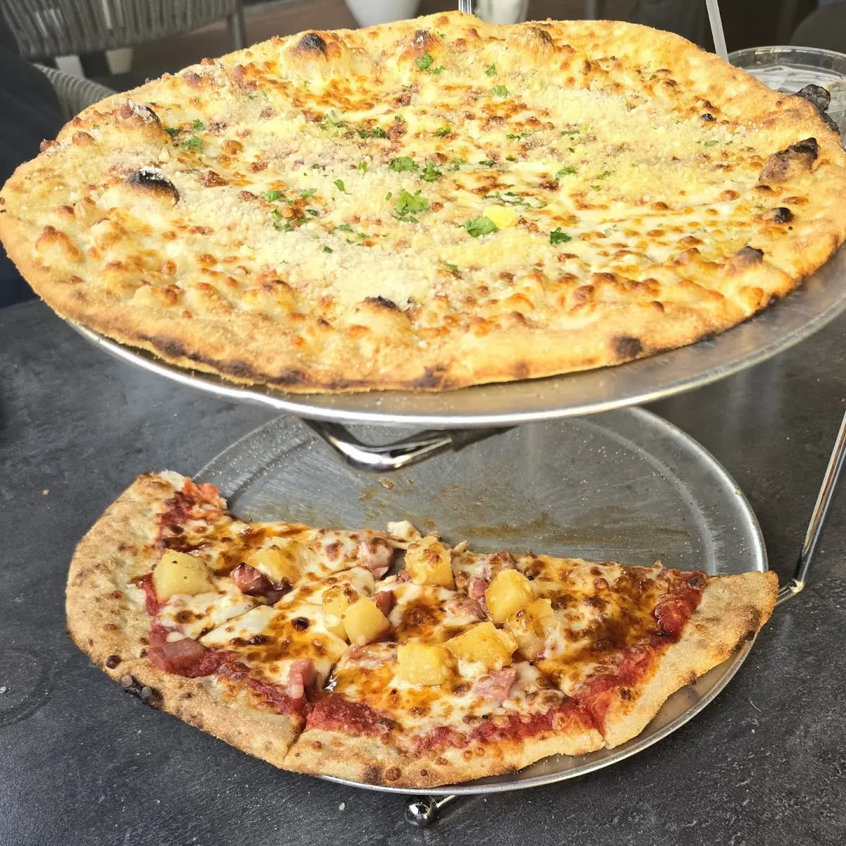 Hawaiian Pizza and Cheese Bread