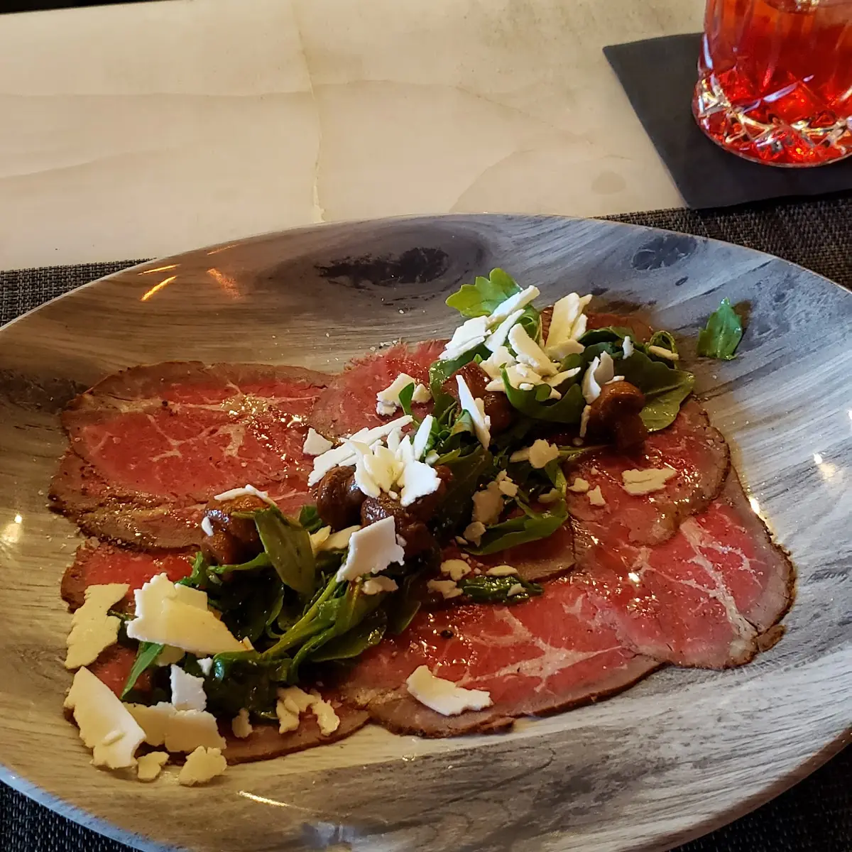 Beef Carpaccio, Woods Restaurant & Bar