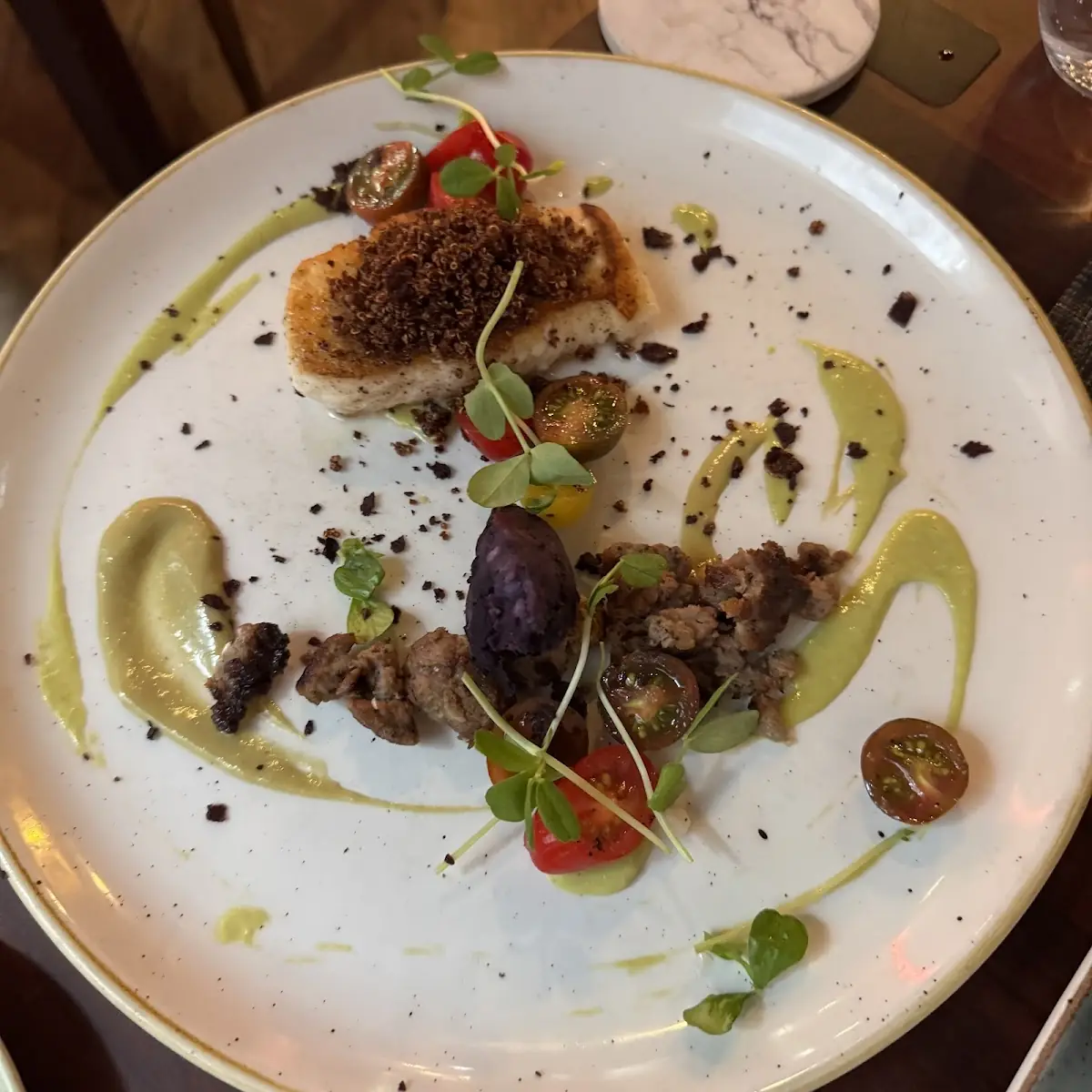 Halibut, Woods Restaurant & Bar