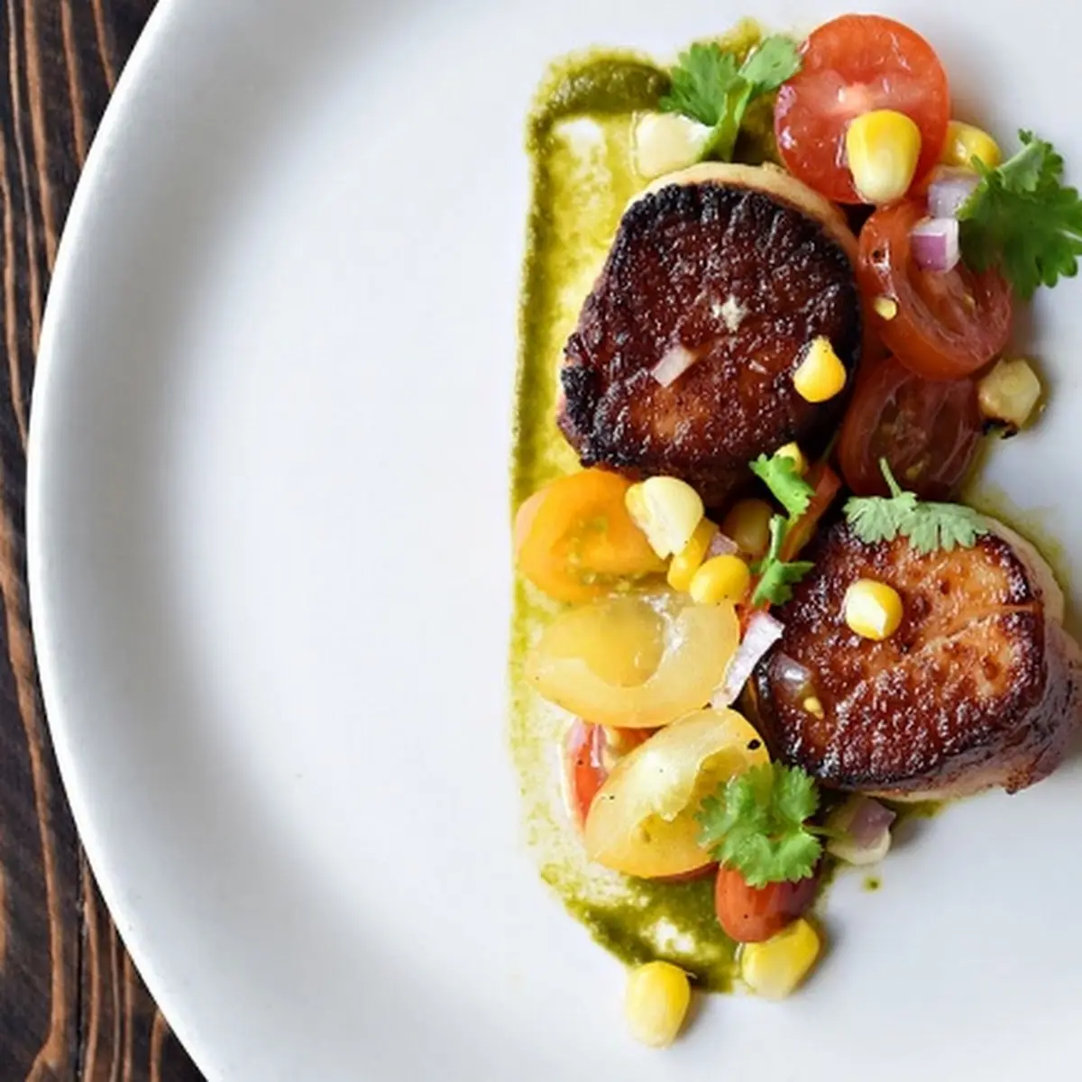 Scallop Duo, Woods Restaurant & Bar