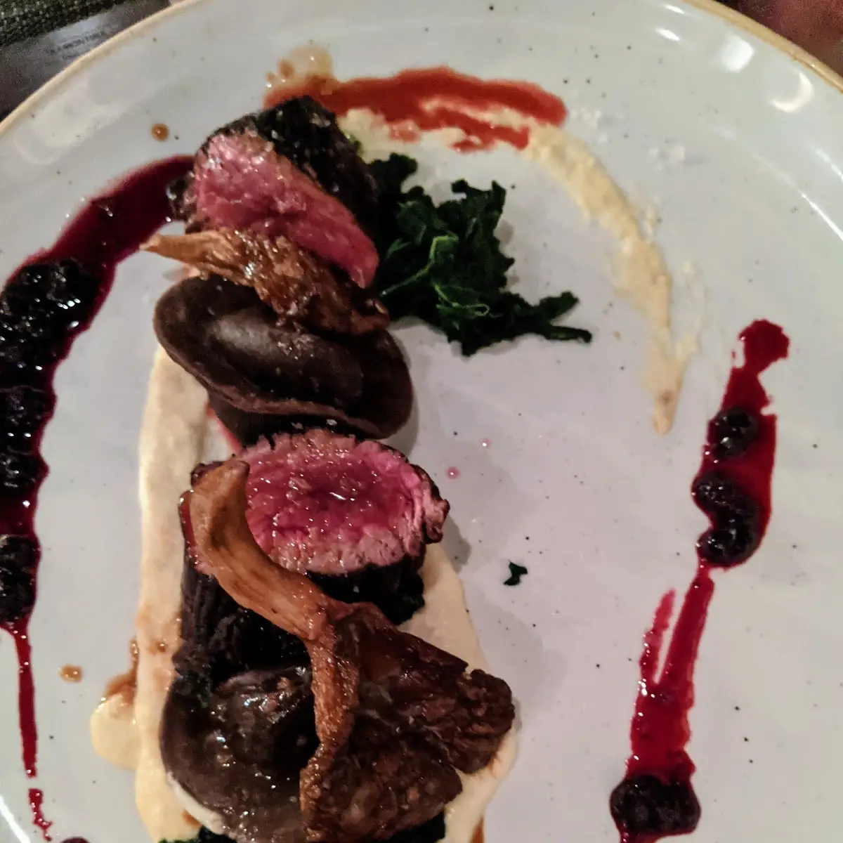 Seared Ontario Elk, Woods Restaurant & Bar